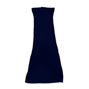 Black Rib Knit Maxi Skirt